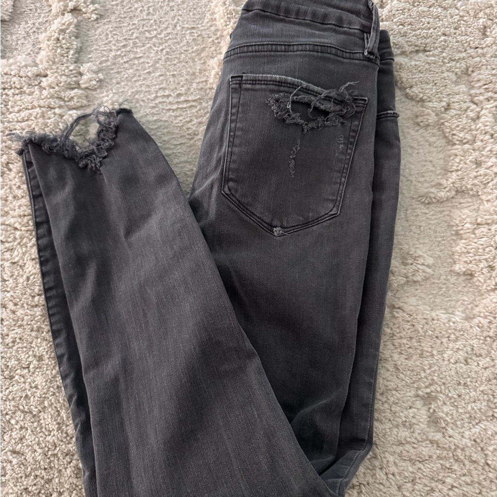 Good American-Women's Black Washed High-Rise Skinny Jeans - Picture 4 of 4